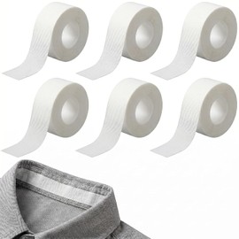 Disposable Collar Protector Sweat Pads, 6 Rolls 5M Invisible Sweat Absorption Collar Pads Sticky Neck Liner Protector for Men’S Shirts Disposable Supply Strips Rolls for Daily Wear