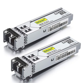 Pack of 2 1G SF SX Multimode Mini Gbic Module, 1000Base-SX LC Transceiver Compatible with Cisco GLC-SX-MMD/GLC-SX-MM, Meraki, Mikrotik S-85DLC05D, Ubiquiti UniFi, Netgear, D-Link, Zyxel, Open Switch