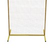 CNCEST Gold Mesh Wall Stand Arch Backdrop Iron Wedding Event