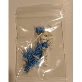 Kit 20 Pezzi Bottoni Fissaggio Targa Portatarga in Plastica per Auto Moto Scooter, Blu e Bianchi