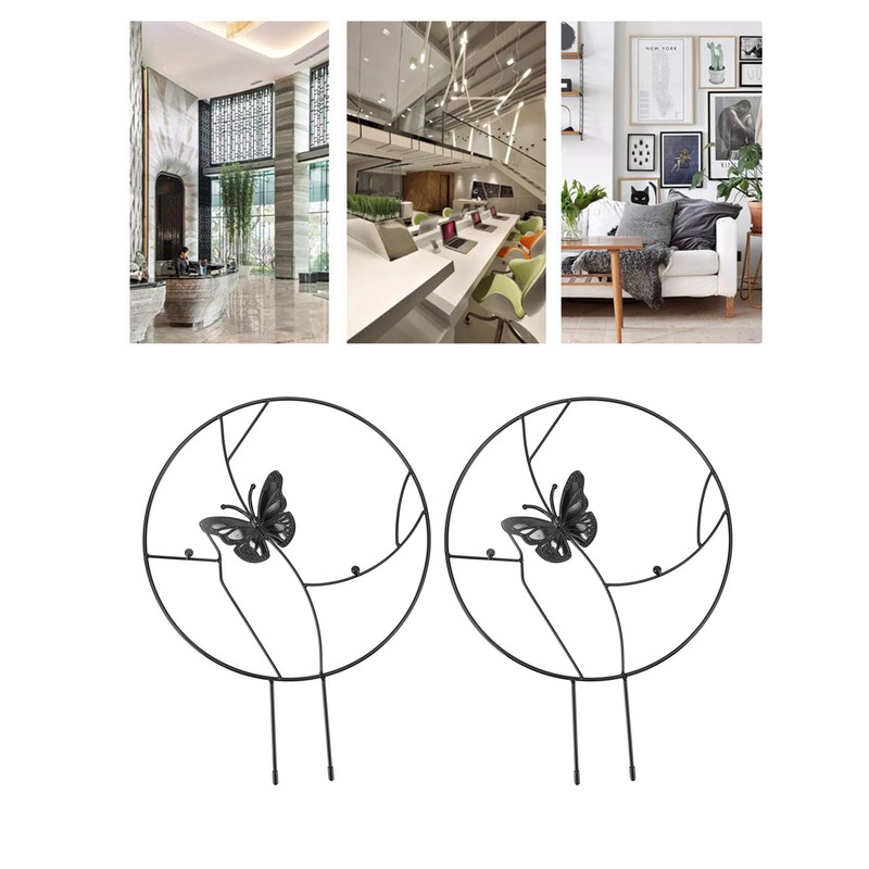 2PCS Flower Plant Support Stand Iron Climbing Frame for Home