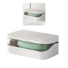Soap Box with Removable Drainer and Lid, PP Leakproof Portable