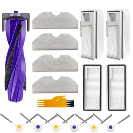 Frexusuent Accessories Kit for Narwal Freo X Plus Robot Vacuum Cleaner, Freo X Plus Replacement,1 Main Brush, 2 Filters, 2 Dust Bags, 4 Mop Pads, 6 Side Brushes Attachments