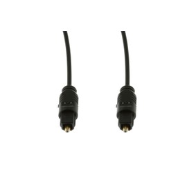 CablesAndKits 12 ft Toslink/Toslink 2.2mm Optical Cable, Black, Gold Plated Connectors, Optical Audio Cable