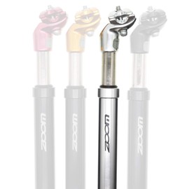 DJC Shock Absorber Damping Alu Mountain Bike Suspension Seatpost 27.2 28.6 30.1 30.4 30.9 31.6mm X350MM (04#Silver 27.2mm)