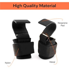 1 Pair Weight Lifting Hooks Heavy Duty Lifting Wrist Straps Hooks Non-Slip Power Wrist Straps Hooks Gym Gloves Hooks Deadlift Lifting Grips Workout Hook for Shrugs Powerlifting Pull Up Weightlifting