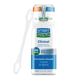 SmartMouth DDS Activated Clinical Mouthwash with Tongue Cleaner - for Fresh Breath - Clinical Strength Mouthwash for Gum Health, Gingivitis & More - Clean Mint Flavor, 16 fl oz
