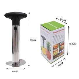 Pineapple Peeler, coreless Slicer, Stainless Steel, core Extractor, Fruit Separator, Kitchen and Dining Room Fruit Tools