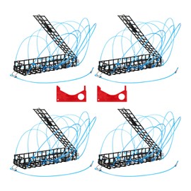 4-Pack 10-Loop Crab Snare Traps with 2 Measuring Rulers – 6-Inch Durable Saltwater Crab Catcher for Dungeness, Blue & Red Rock Crabs – Fits Any Fishing Rod