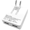 Plata USB Charging AC Adapter, 2 Ports, 1,000 mA, PSE-mark Acquired,