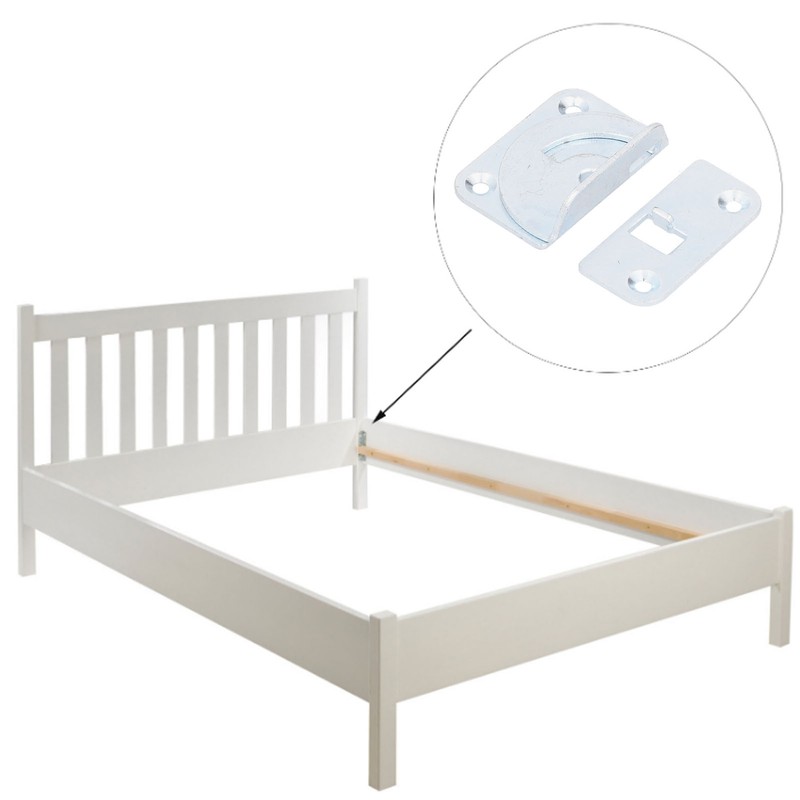 4PCS Bed Rail Bracket Heavy Duty Stainless Steel Bed Rail