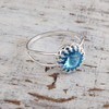 Custom Aquamarine Ring Silver Cocktail Ring March Birthstone Silver Aquamarine