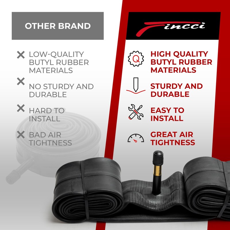 Fincci Pair 27.5 x 1.95/2.1/2.125 Inch 48mm Schrader Valve Inner