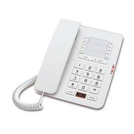 Corded Landline Phones- Convenient and Fast Desktop Landline Phones Durable Wall Phone with Hands-Free/Mute/Hold/Flash/Redial Function Easy to Operate Suitable for Home,Hotel,Office (White)