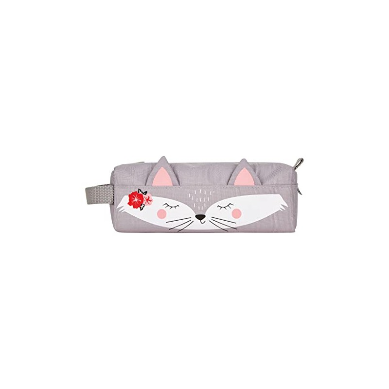 Quattro Neon Art Pencil Case, Kitty, writing case