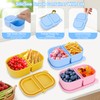 8.1oz Silicone Reusable Snack Containers with Lids, 3 Pack Double