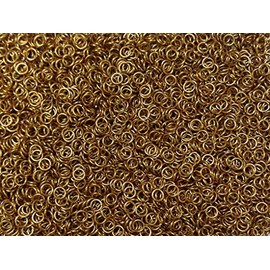 1/2 Pound Gold Anodized Aluminum Jump Rings 18G 3/16" ID (4000+ Rings)