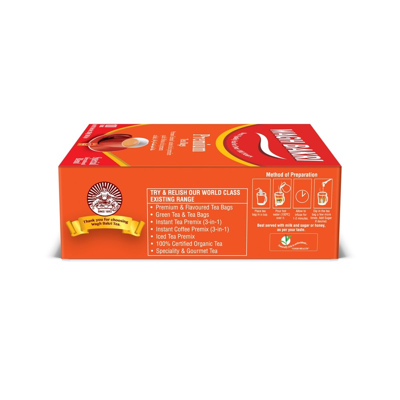 Wagh Bakri Premium Tea Bags, 100 Tea Bags of Special