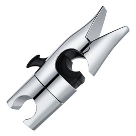 Shower Head Holder with Hook for Slide Bar,Sleek Dolphin Design Adjustable Shower Head Holder for 18-25mm O.D. Rail,Easy to Install Shower Wand Holder,360° Rotation Moving Up & Down