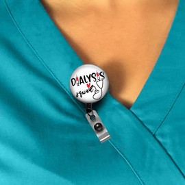 DIALYSIS SQUAD Badge Reel, Dialysis Department Name Tag, Nephrology Retractable ID Holder, Kidney Badge Holder, Dialysis Tech Badge Reel