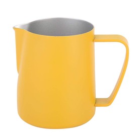 Milk Pitcher Frothing Cup, 600ml Stainless Steel Milk Frothing Cup Jug Pitcher Latte Art for Home Coffee Shop Use(Yellow)