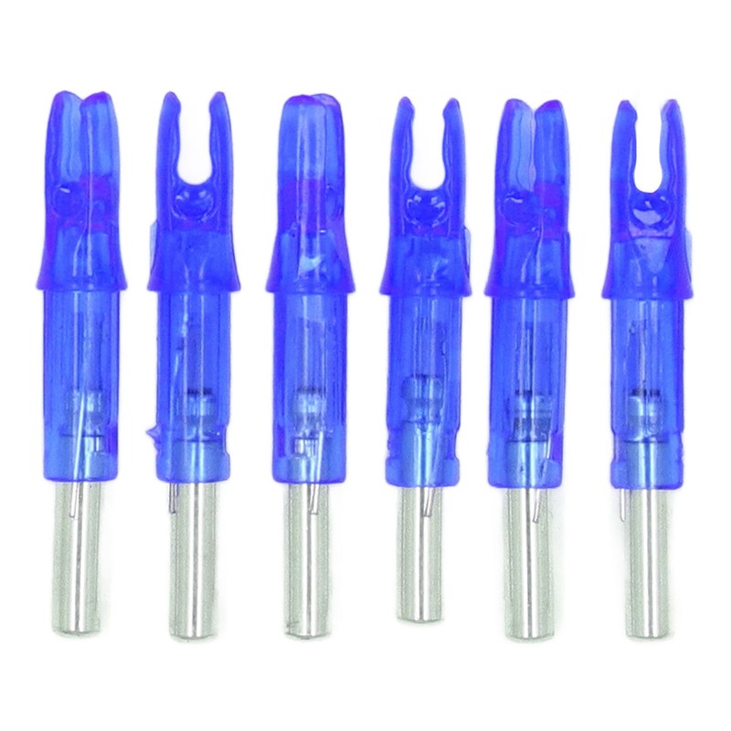 6Pcs Lighted Arrow Nocks High Visibility High Light Transmittance Waterproof