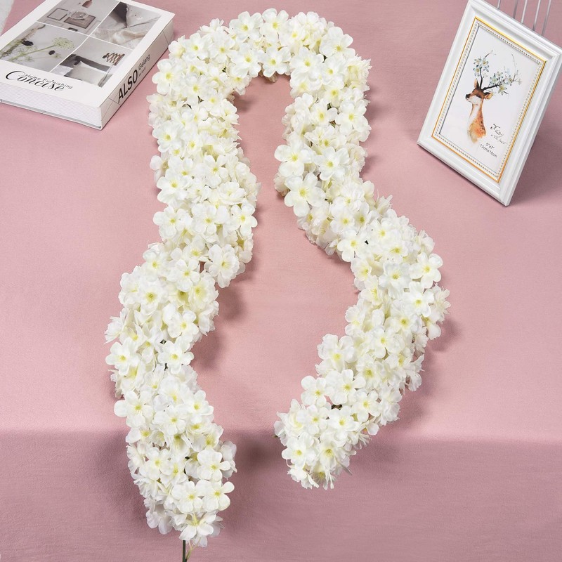 Pknoclan Artificial Flowers, Cherry Blossoms, Wisteria Flowers, Artificial Wisteria Flowers,