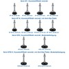 Schwaderer Machine Feet, Leveling Feet, Levelling Feet, Joint Feet, Height-Adjustable