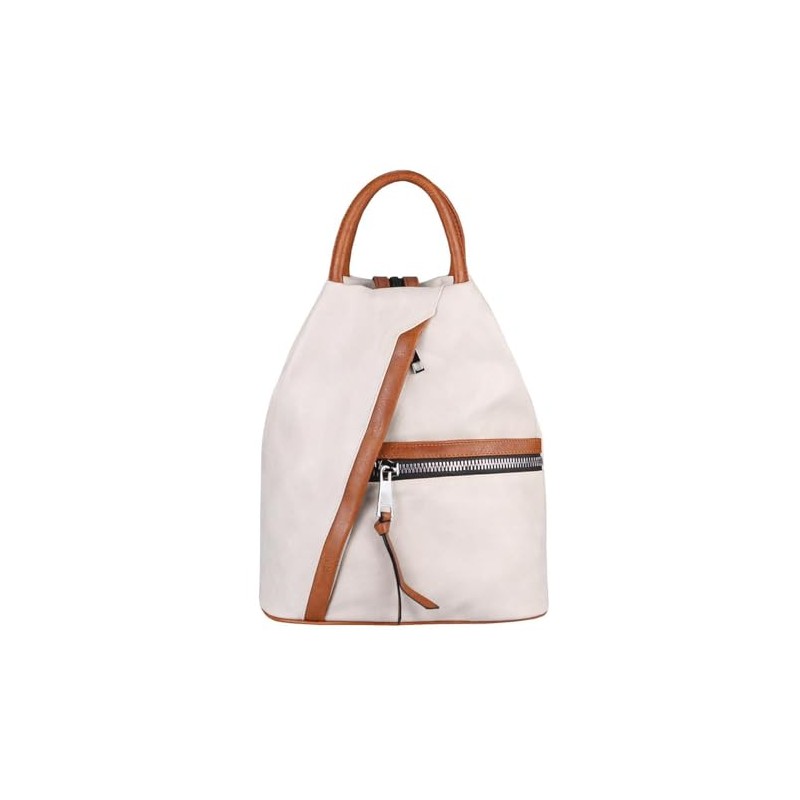ITALYSHOP24.COM OBC Women's Backpack Shoulder Bag Leather Look Daypack Backpack