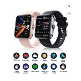 Unbranded Bluetooth Smart Watch Black Fitness Tracker Waterproof Heart Rate Sports Watch