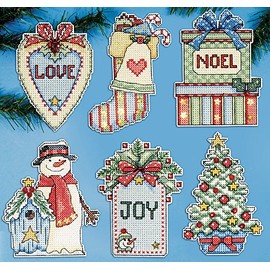 Design Works Crafts Country Christmas Counted Cross Stitch Ornament Kit, Multi