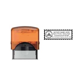 Hubco Orange S-844 Florida Notary Stamp with Florida State Seal Image