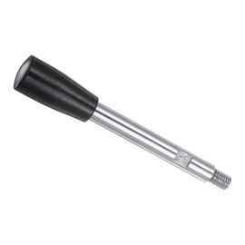 CoCud Rotating Crank Clamping Handle M8 Female Thread 116mm Length Chrome Plated Long Arm Handle Knob Black - (Application: For Lathe Machines)
