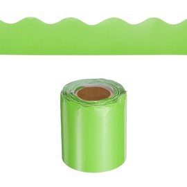 uxcell Bulletin Board Border 32.8 Feet Scalloped Border Trim Decorative Rolled Classroom Borders for Bulletin Board Home Classroom Office Decoration, Green