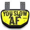 Battle Sports SLOW AF Chrome Football Back Plate - (Adult)