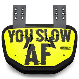 Battle Sports SLOW AF Chrome Football Back Plate - (Adult)