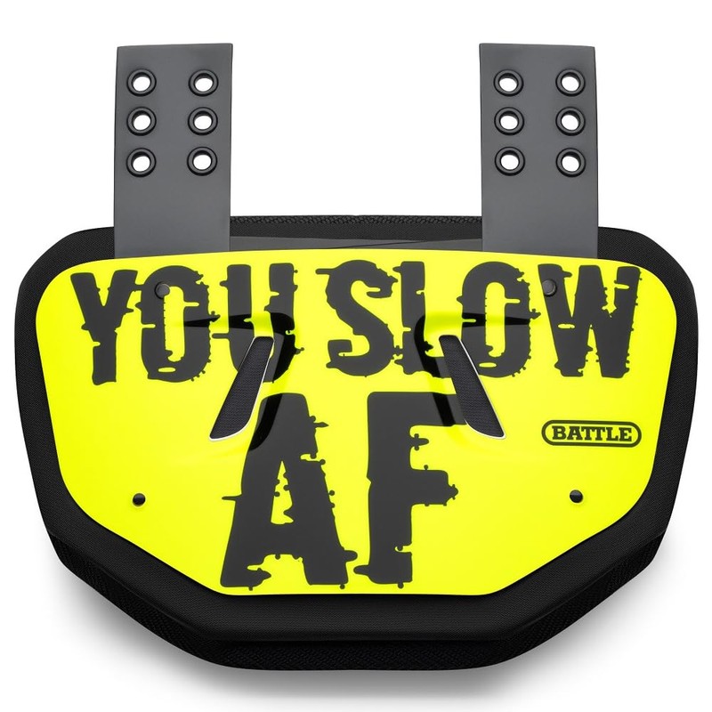 Battle Sports SLOW AF Chrome Football Back Plate - (Adult)