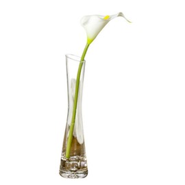 Hand-Made Blown Bud Vase Clear Small Glass Flower Vase Single Stem Vases for Home Wedding Decor 7.87inch Height