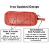 Soft Red Goat Leather Double Spectacle Glasses Case with Belt