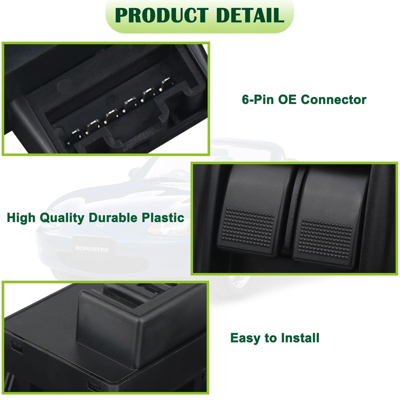omoZone Center Console Power Window Switch Black Compatible with 1998-2000