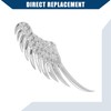 Hihaha Alloy Angel Wings Badge Stickers/Outer for Car Motorcycle/Durable/Silver Tone