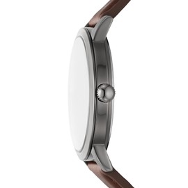 Relic by Fossil Reloj analógico de vestir para hombre, Jeffery Gunmetal/Brown, 3H para hombre