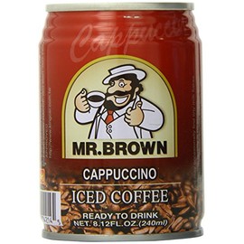 Mr. Brown Iced Coffee, Cappuccino, 8.12 Fl Oz (Pack of 24)