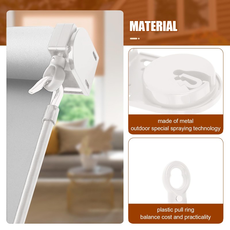 Sun Shade Replacement Parts, Cordless Crank Kit, Roller Blind mounting