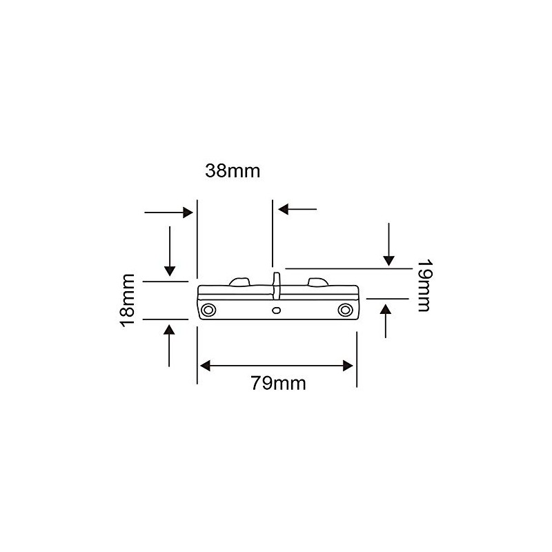 Tecnolite - Conector Recto para Riel de Spot, Color Negro,