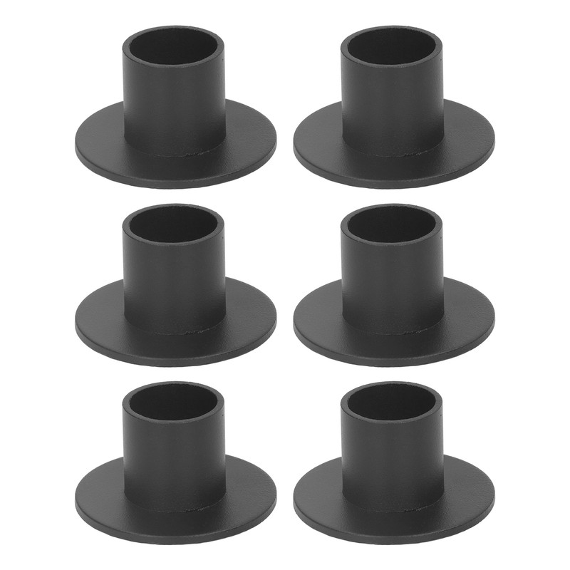 6Pcs Black Taper Candle Holder Matte Candle Candlestick Holder Stand