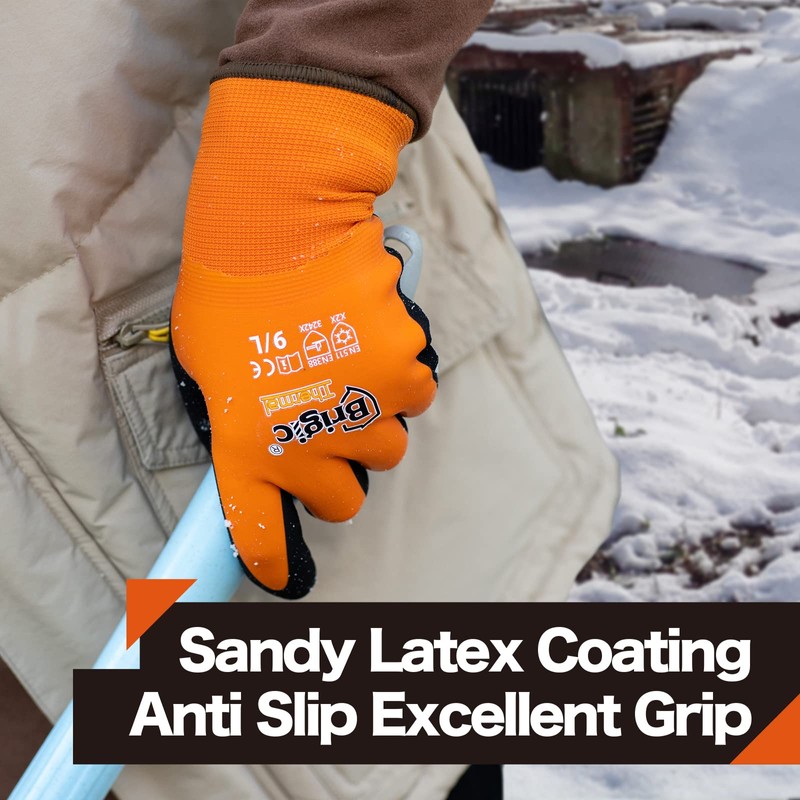 Brigic Winter Work Gloves for Men, Waterproof Work Gloves for