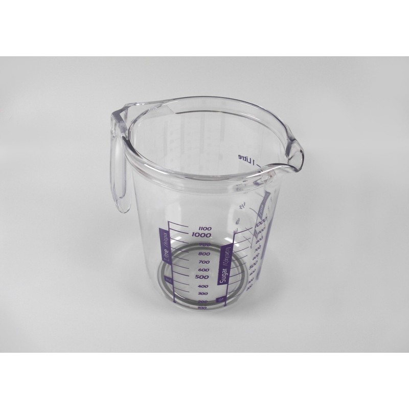 Tredoni 1100ml/1kg Sugar/Flour Measuring Cup/Jug, Non Slip Base Acrylic Plastic