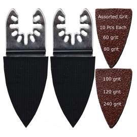 XXGO 52 Pcs Finger Oscillating Multi Tool Sanding Pads Accessory Kits XG3052U