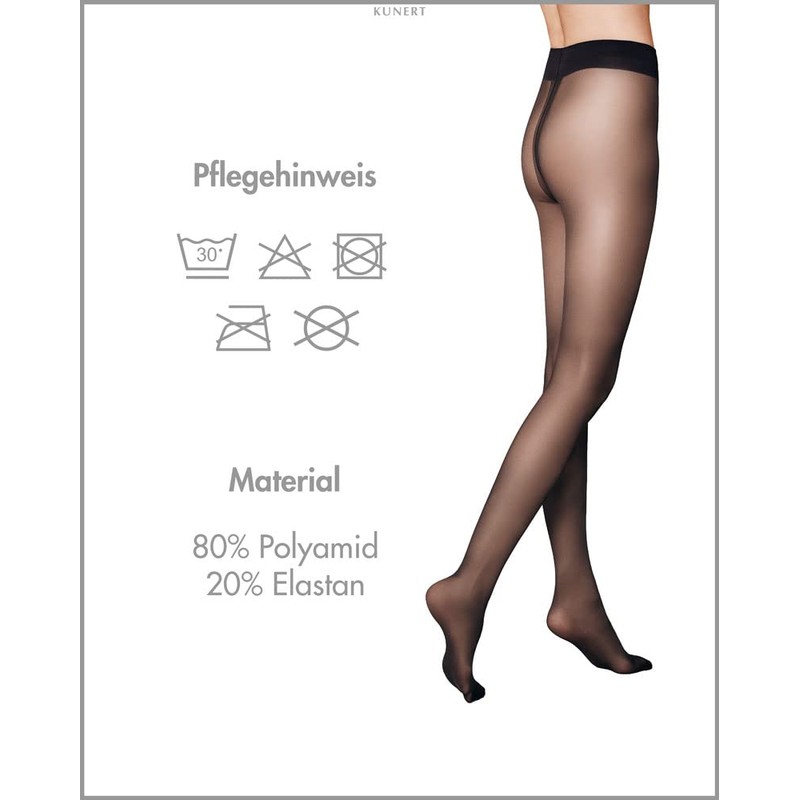 KUNERT Women's Fine 40 DEN Tights, Black (black 0500), 5/6